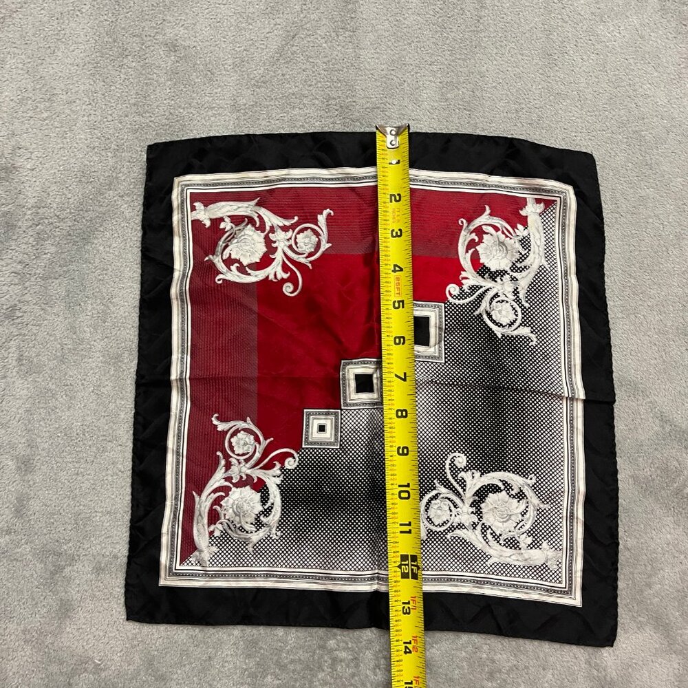 Vintage Silk Pocket Square Handkerchief Korea 100% Silk Neutral Colors Classic - Picture 3 of 8